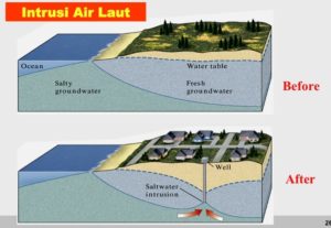 Penyebab air tanah asin